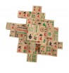 Jeu de Mahjong sans chiffre arabe en bois de Samena