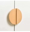 Poignées de placard design ronde bois hêtre naturel massif