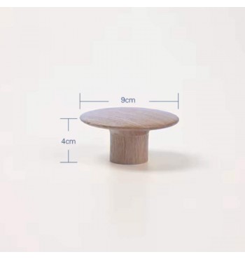 dimensions Patère ronde et plate 9cm en bois clair