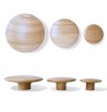 Patère ronde et plate 9cm en bois clair modèles