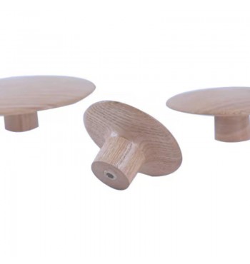 filetage Patère ronde et plate 9cm en bois clair