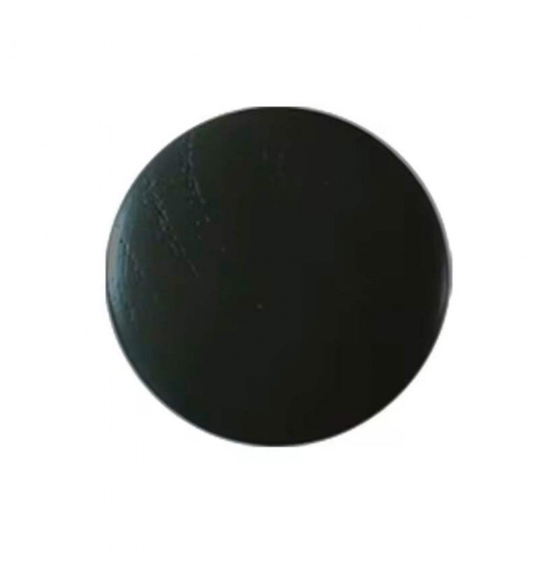 Patère ronde et plate 9cm en bois noir