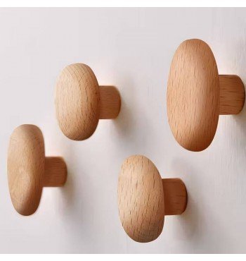Patères multiformes bois naturel hêtre