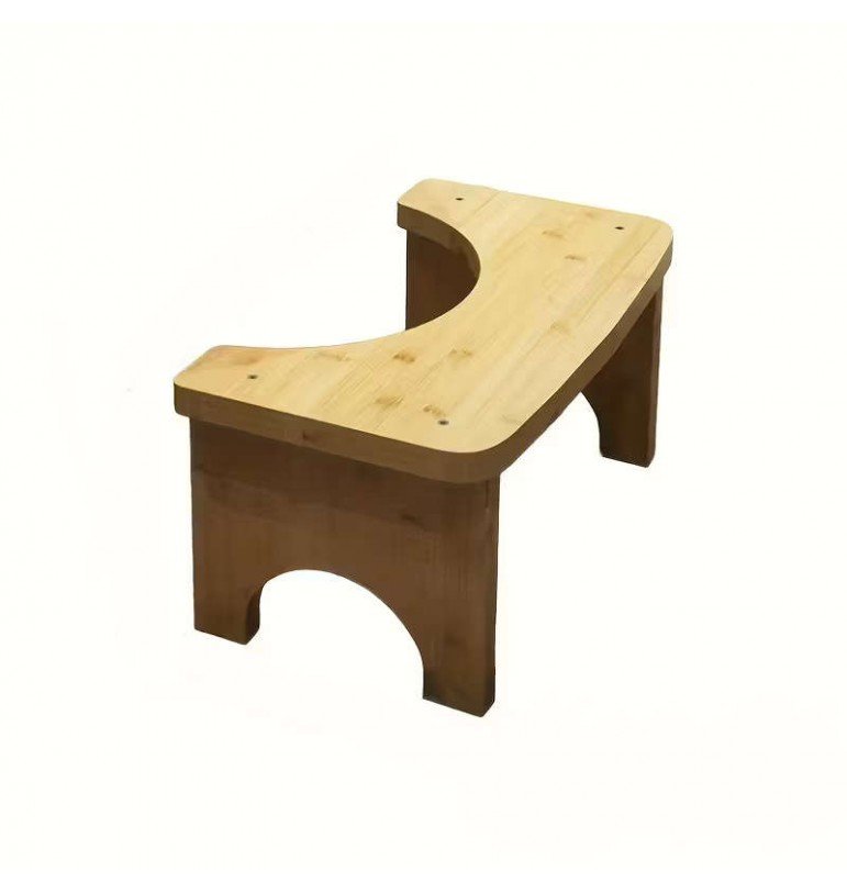 Tabouret WC physiologique lutte contre constipation bambou
