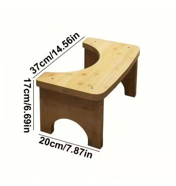 dimensions Tabouret WC physiologique lutte contre constipation bambou