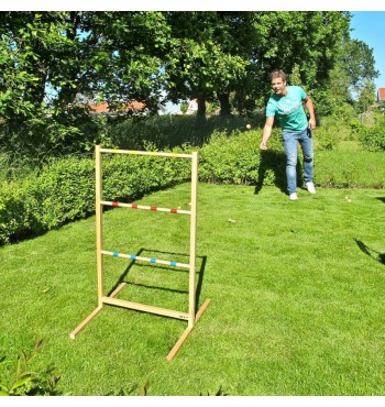 Jeu de lancer à boules bois massif échelle points spin ladder