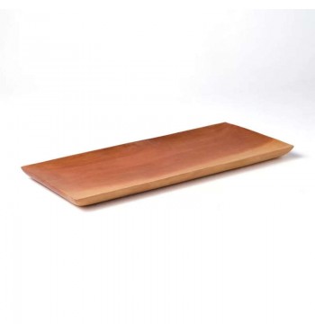Assiette rectangle 28cm en bois de sawo