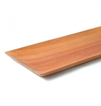 Assiette rectangle 28cm en bois de sawo