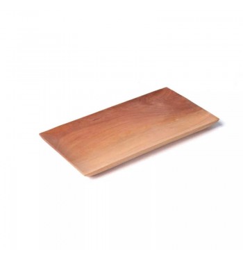 Assiette rectangle 20cm en bois de sawo