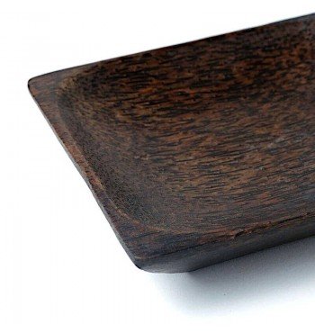 Récipient carré en bois de palmier
