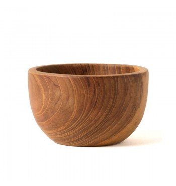 Tasse à thé en bois de teck brut