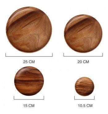 Assiette en bois d'acacia 20cm