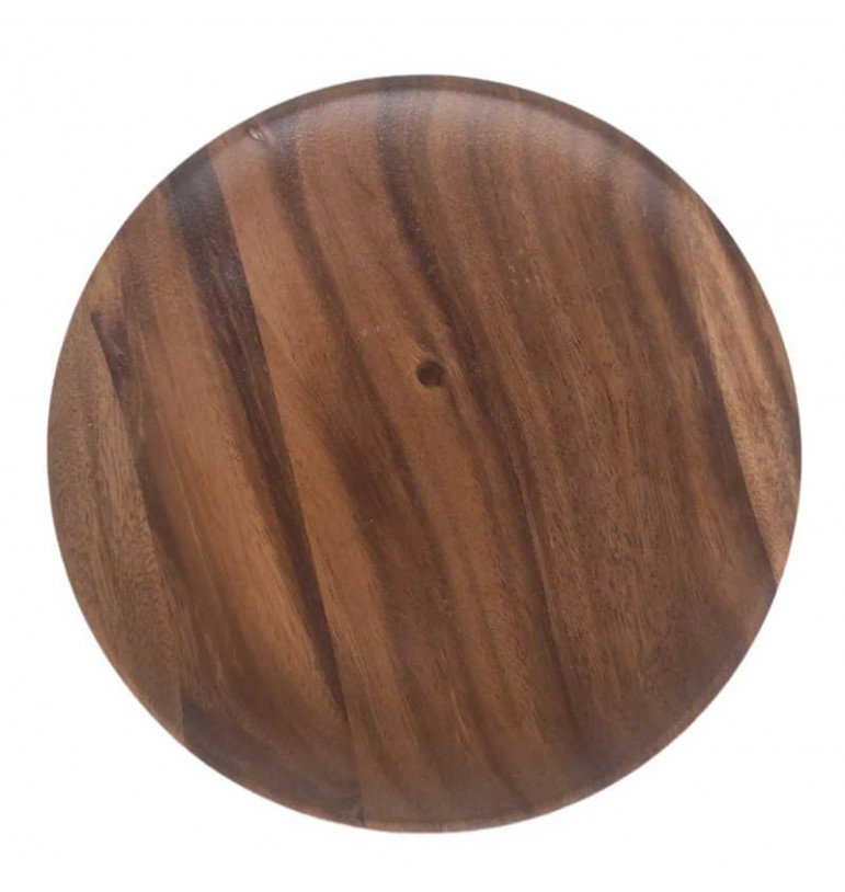 Assiette en bois d'acacia 25cm