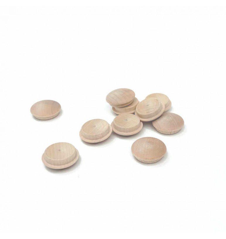 Capuchons cache-trou 20mm 10pcs en érable