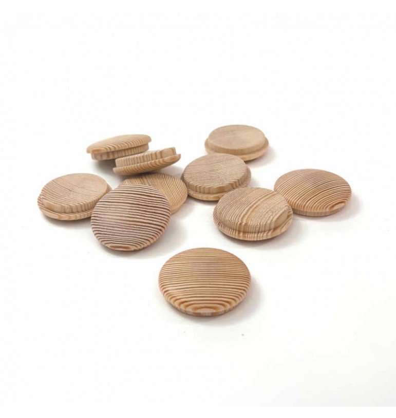 Capuchons cache-trou 30mm 10pcs BOIS mélèze