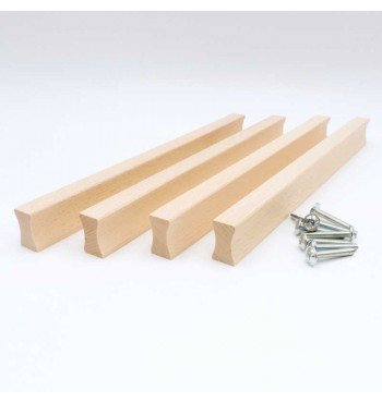 hêtre Poignée de meuble forme X 16cm bois tiroir