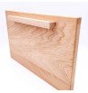 Poignée de meuble tiroir Trapèze 96mm bois chêne brut