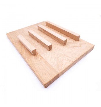 tailles Poignée de meuble tiroir Trapèze 96mm bois chêne brut