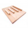 tailles Poignée de meuble tiroir Trapèze 96mm bois chêne brut