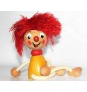 Jouet Personnage rigolo en bois CHEVEUX ROUGES