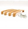 Poignée de meuble design 19cm BOIS chêne arrondi vis