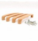 Poignée de meuble design 19cm BOIS hêtre