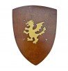 Bouclier Ecu Dragon 40cm avec poignées en bois