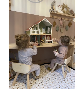 Maison de poupée en bois jouet petites filles