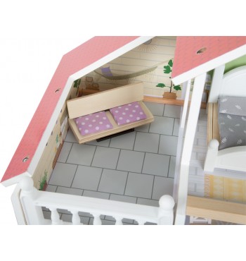 terrasse Maison de poupée en bois jouet fille