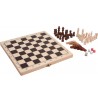 Jeux traditionnels échecs dames backgammon coffret