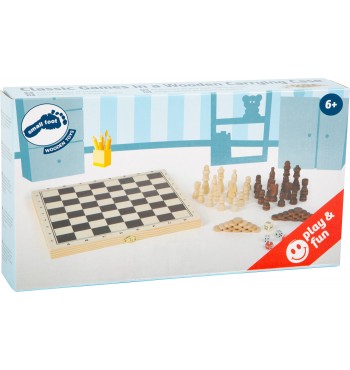 emballage Jeux traditionnels échecs dames backgammon coffret