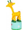 Figurine articulée girafe en bois animée poussoir