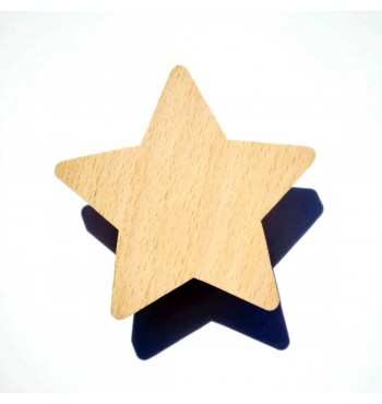 Porte-manteau ou Patère étoile bois hêtre