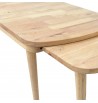 détails Table basse extensible en hévéa massif bois