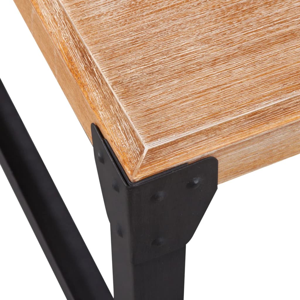 a monter  Table basse rectangle en bois acacia massif et pieds métal noirs