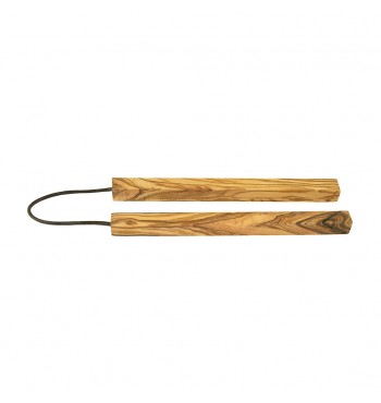 Dessous de plat original en bois olivier baguette design pratique