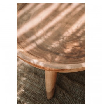 exemple Table basse en bois de munggur massif teck Indonésie