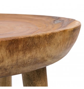 grain Table basse en bois de munggur massif teck Indonésie