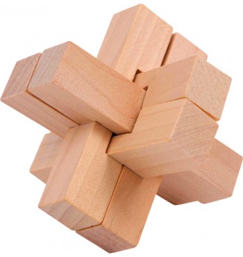 Casses-tête 4 formes en bois massif  croix
