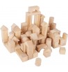 Jeu de construction pièces bois massif 100 cubes château