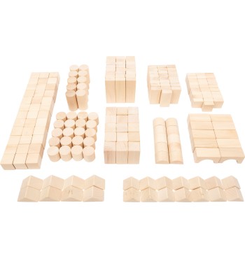 Jeu de construction pièces bois massif 200 cubes FORMES BLOCS