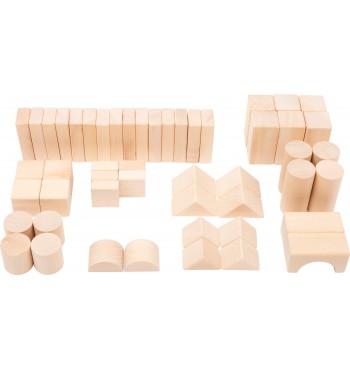 Jeu de construction pièces bois 50pcs BLOCS pièces cubes