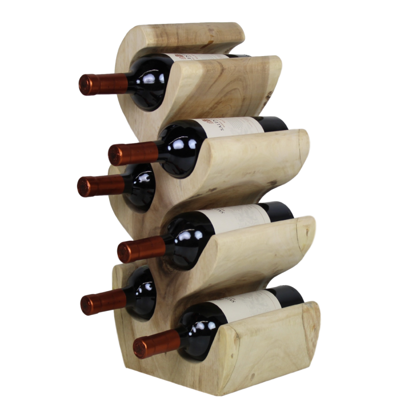 Meuble range bouteille en bois et métal, 12 bouteilles | Ostaria