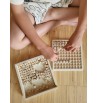 illustration Créer des mots cubes lettres de alphabet Wood massif Scrabble