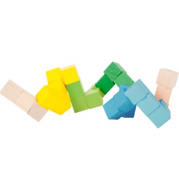 Casse-tête cube de couleur en bois label fsc
