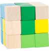 Casse-tête cube de couleur en bois label fsc
