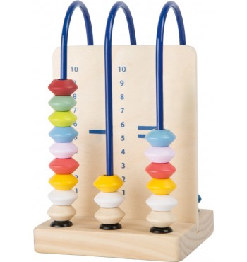 Boulier pour compter additionner soustraire en bois tables de multiplications