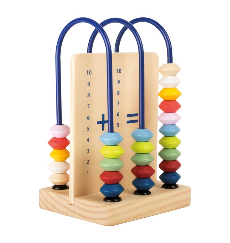 Boulier pour compter additionner soustraire en bois tables de multiplications