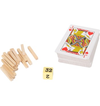 Coffret de 20 jeux de société en bois massif rummy cartes pions casse tête