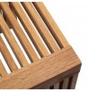 détails veines grain Banc & tiroir en bois de chêne massif huilé ajouré